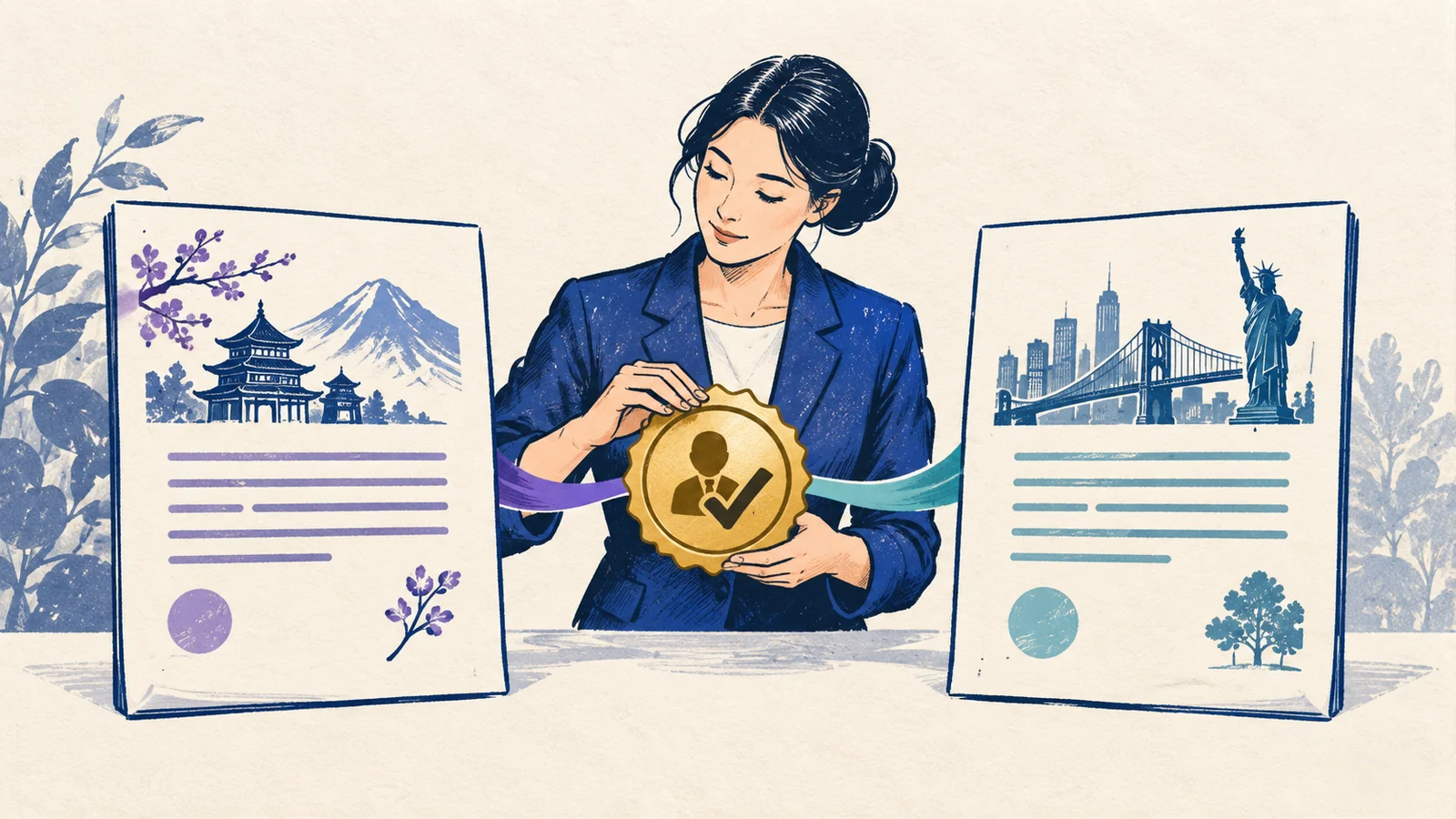Editorial sketch illustrating Certified Translation
