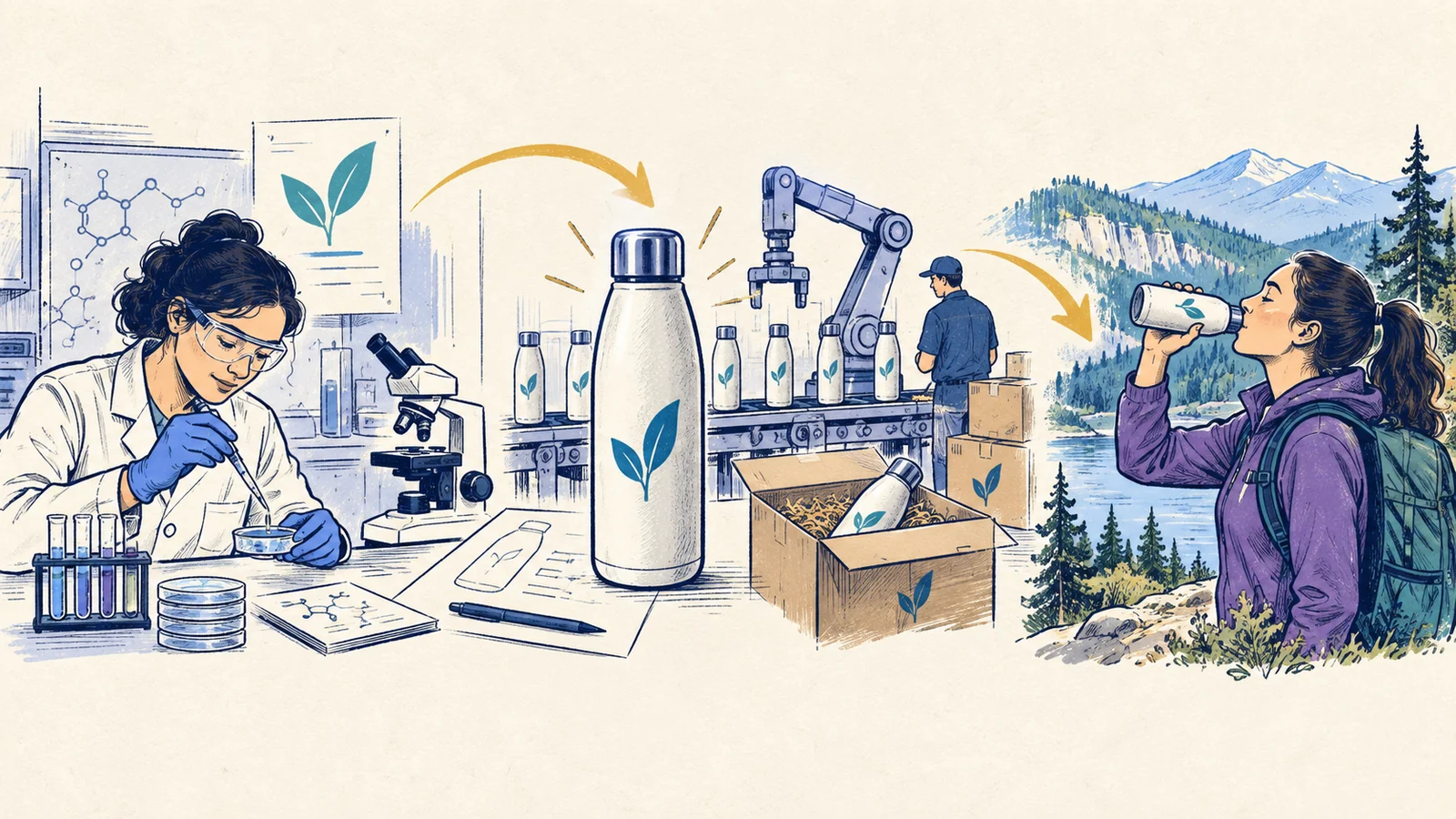 Editorial sketch illustrating Commercialization