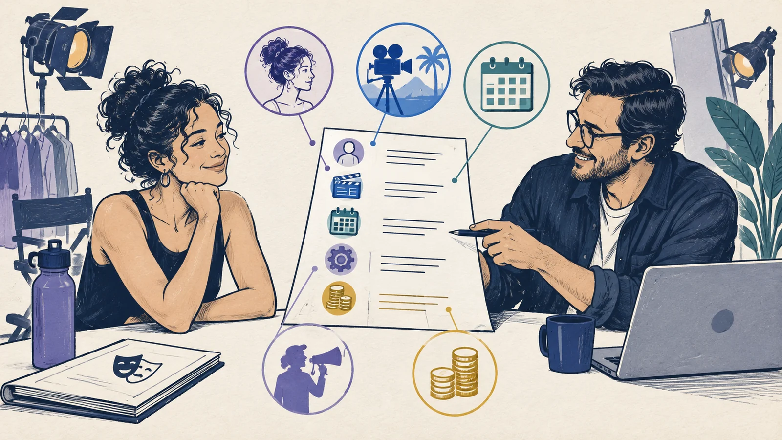 Editorial sketch illustrating Deal Memo
