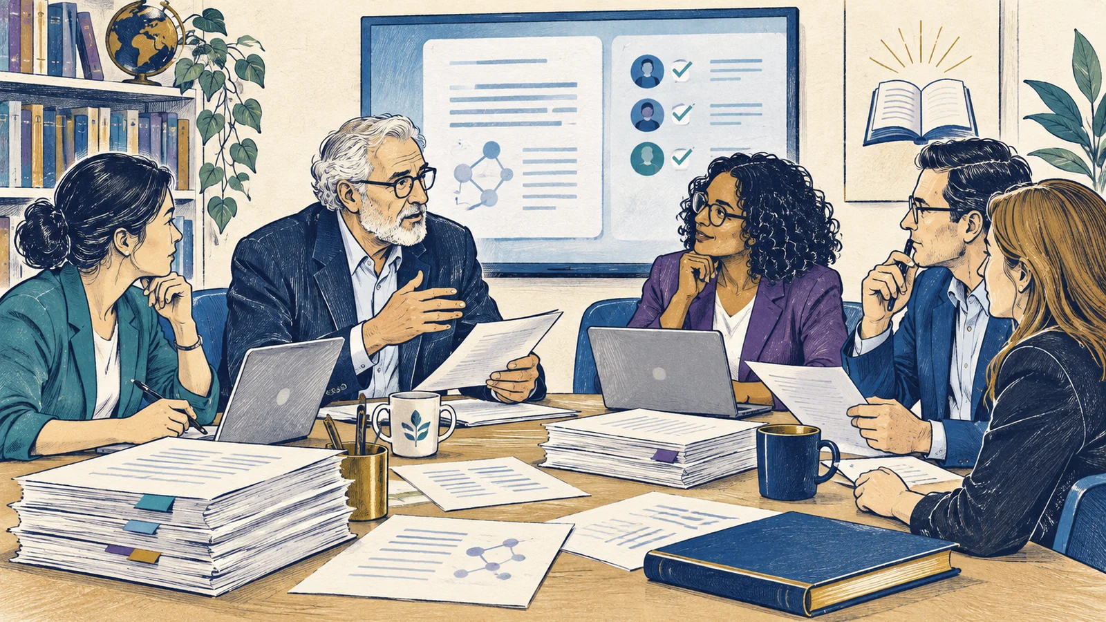 Editorial sketch illustrating Editorial Board Membership