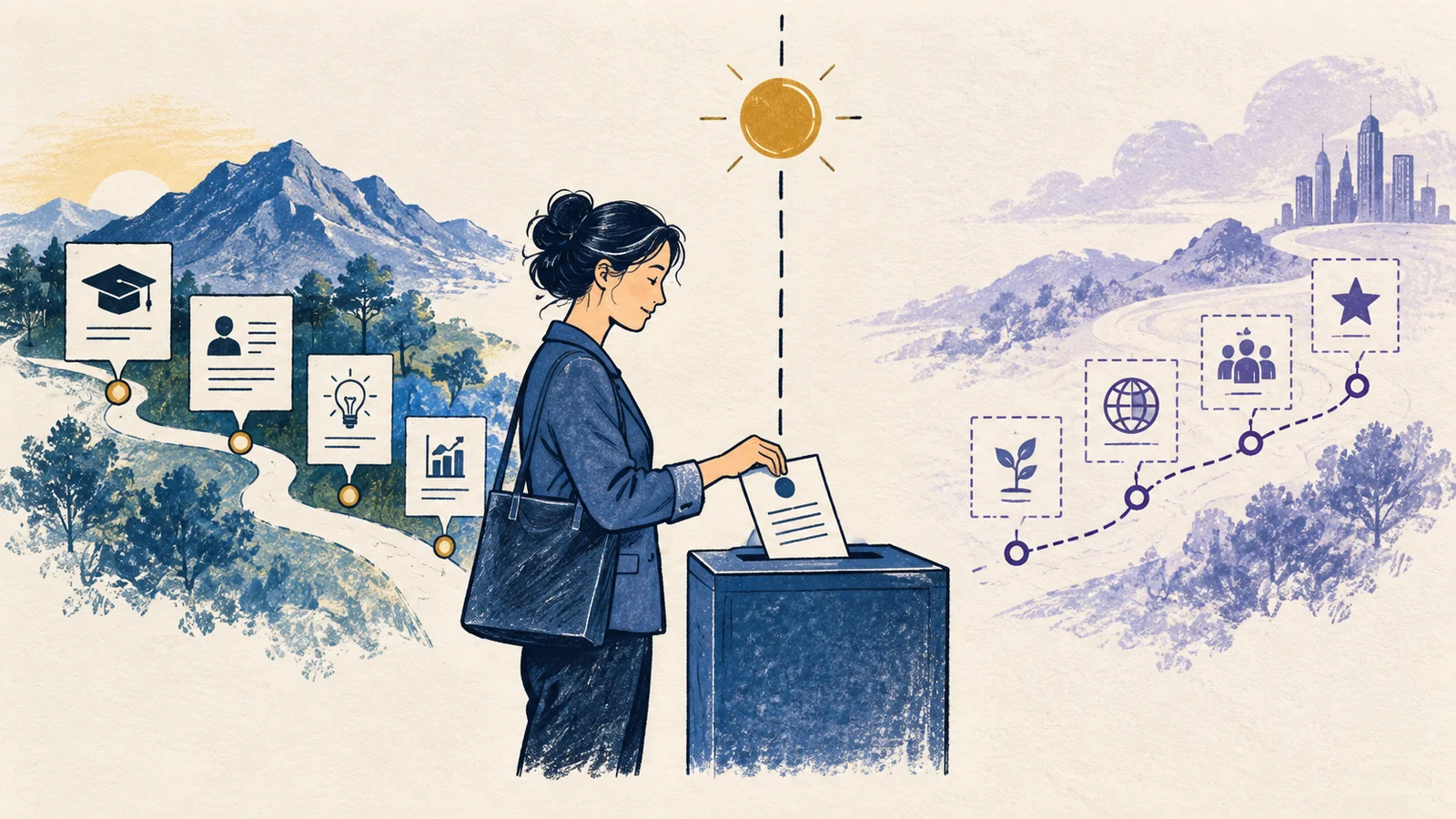 Editorial sketch illustrating Eligibility at the Time of Filing