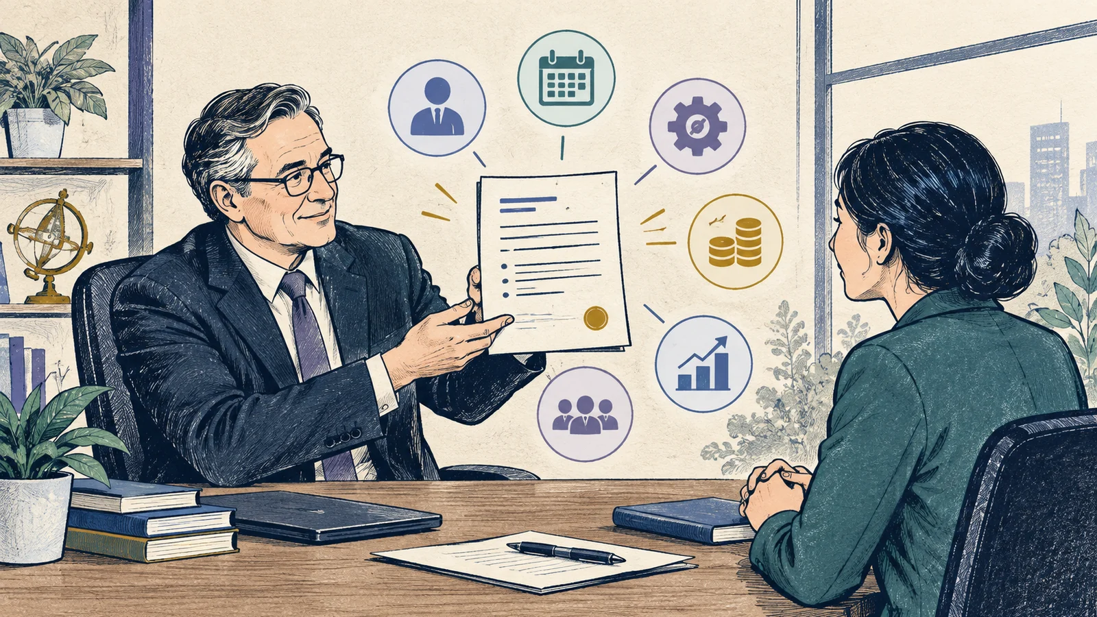 Editorial sketch illustrating Employer Verification Letter
