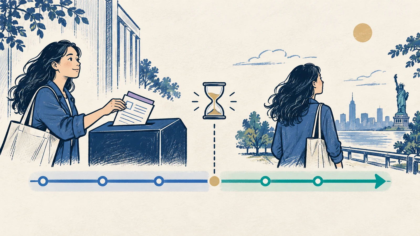 Editorial sketch illustrating Extension of Stay