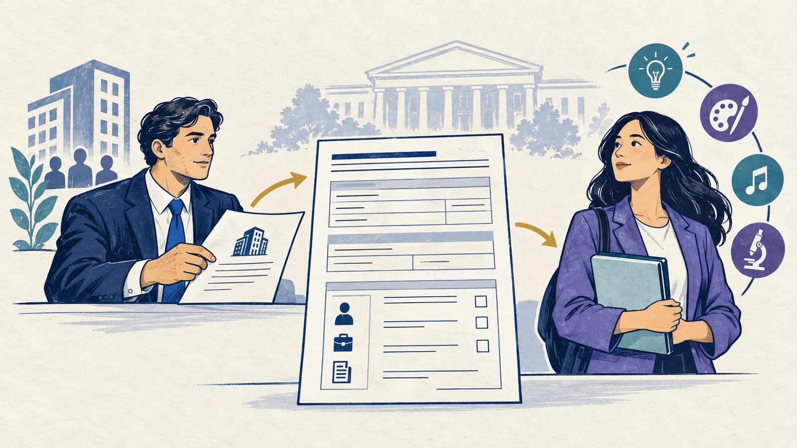 Editorial sketch illustrating Form I-129