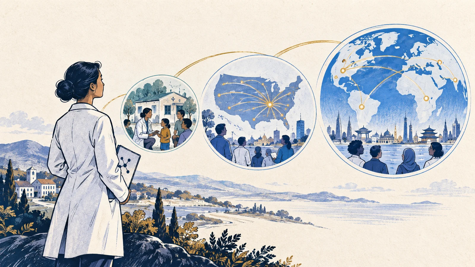Editorial sketch illustrating Geographic Scope