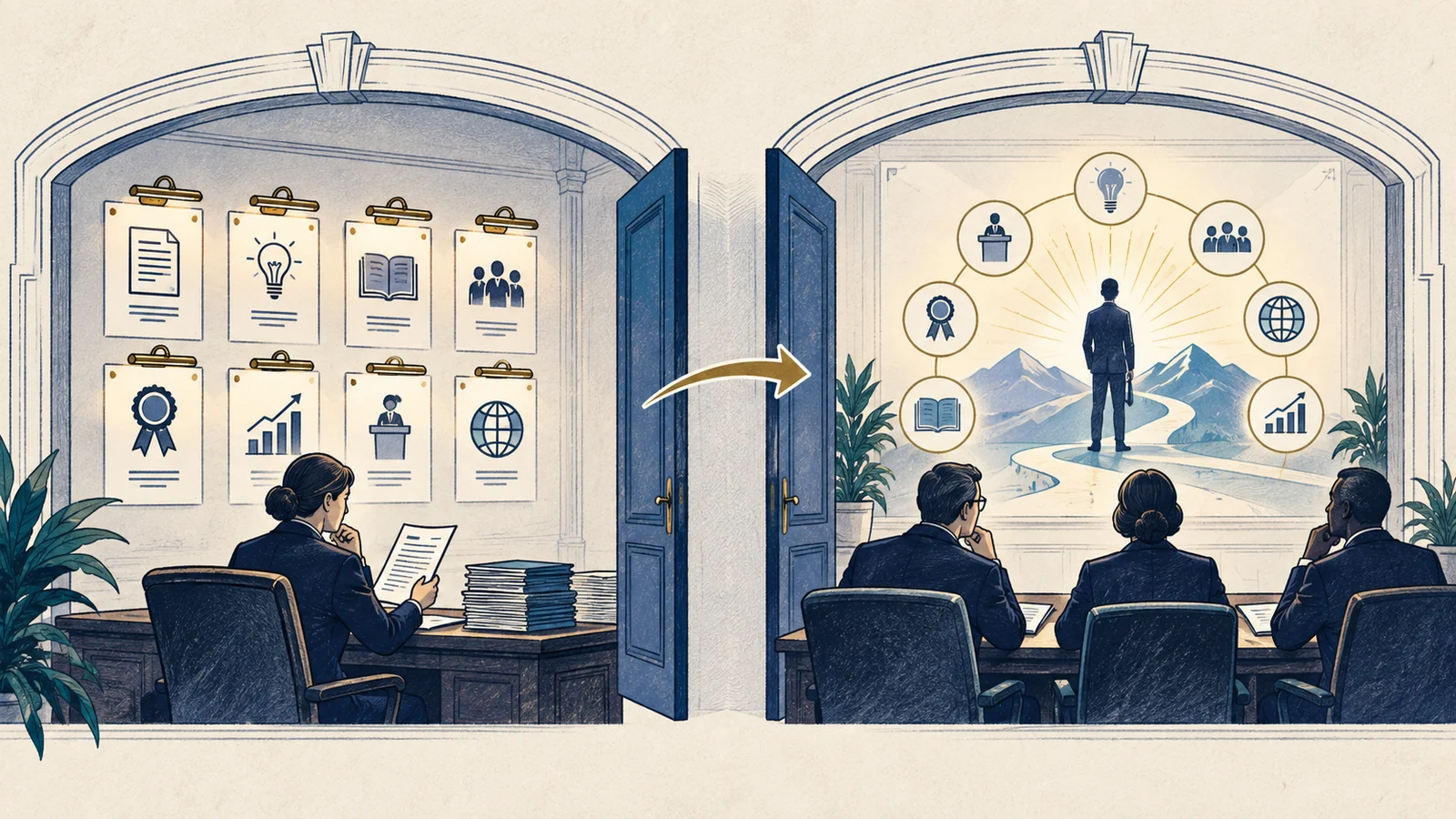 Editorial sketch illustrating Kazarian v. USCIS