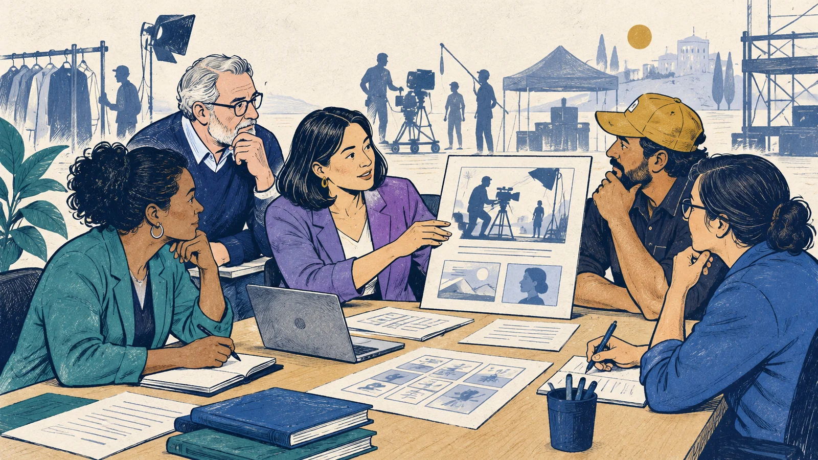 Editorial sketch illustrating Labor Organization