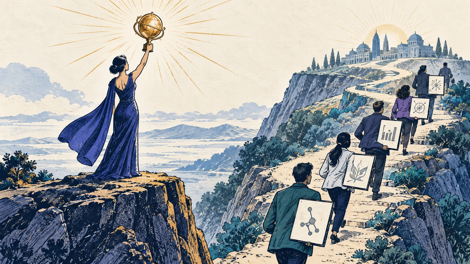 Editorial sketch illustrating One-Time Achievement