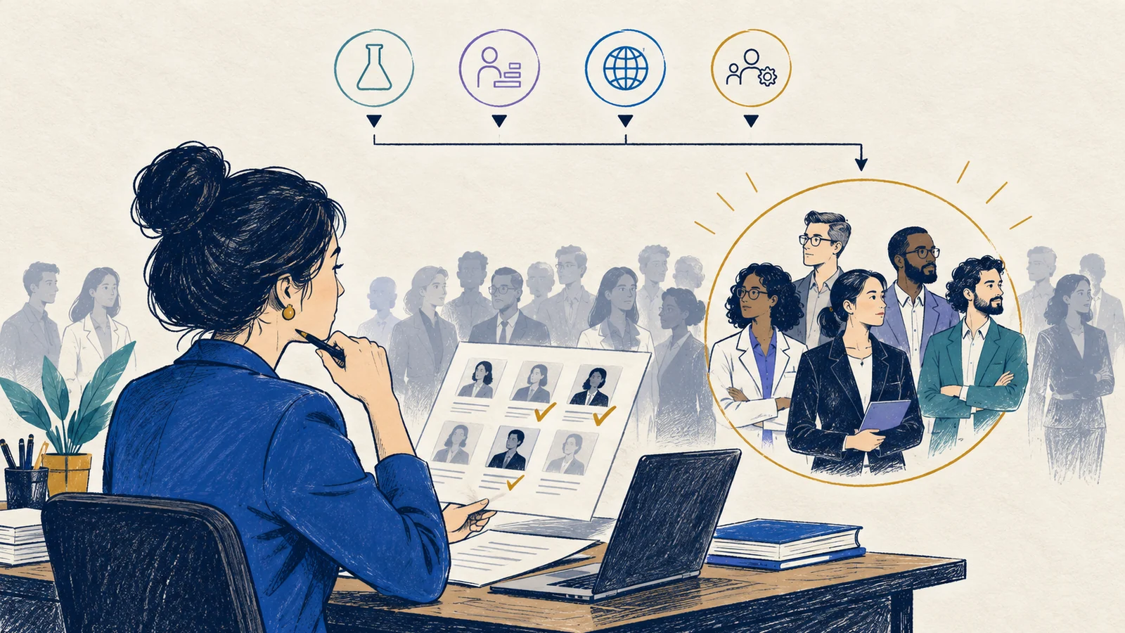 Editorial sketch illustrating Peer Group