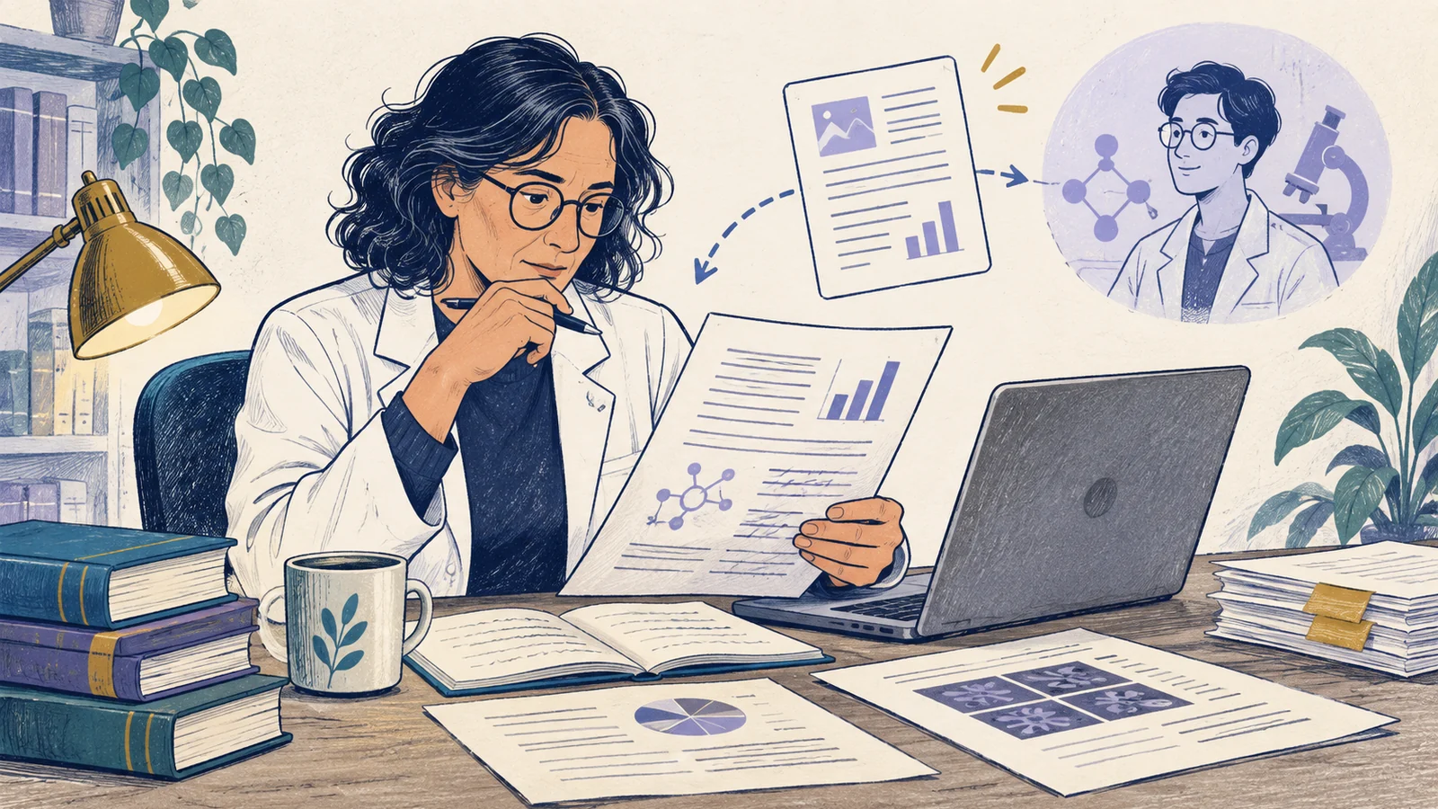 Editorial sketch illustrating Peer Review