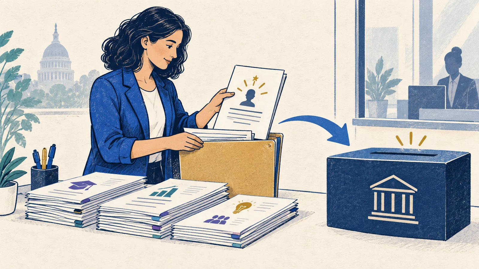 Editorial sketch illustrating Petition