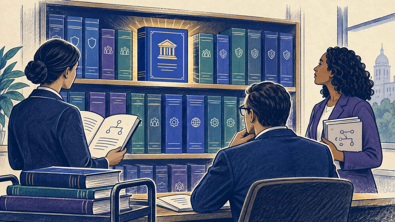 Editorial sketch illustrating Precedent Decision