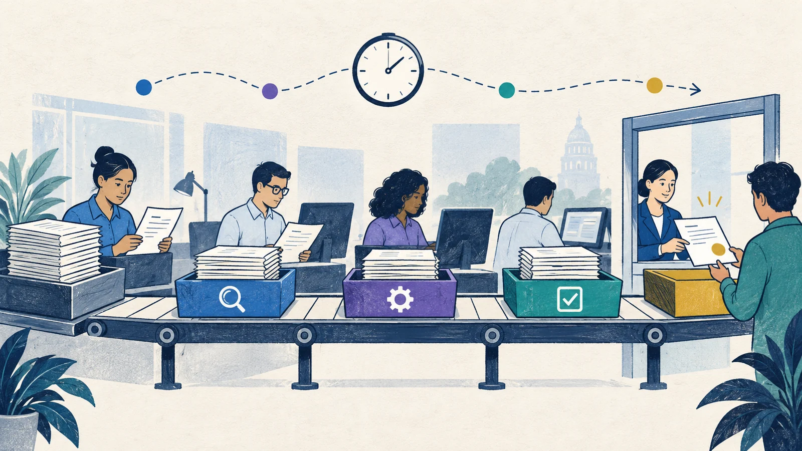 Editorial sketch illustrating Processing Time