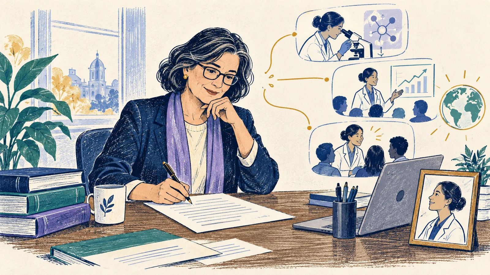 Editorial sketch illustrating Recommendation Letter
