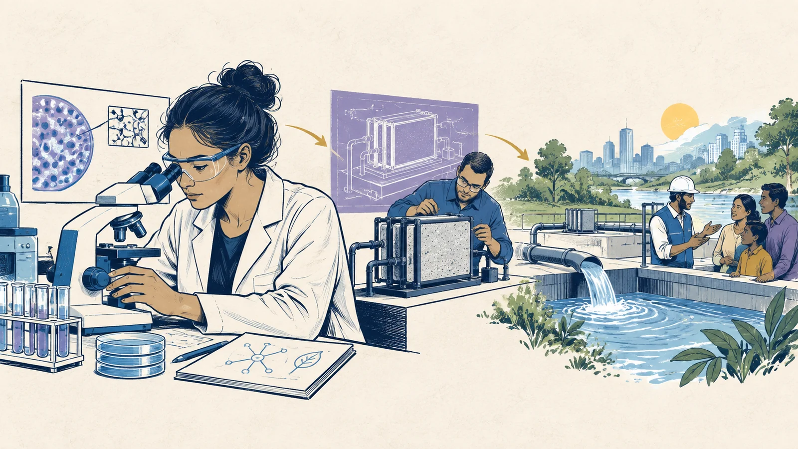 Editorial sketch illustrating STEM Endeavor