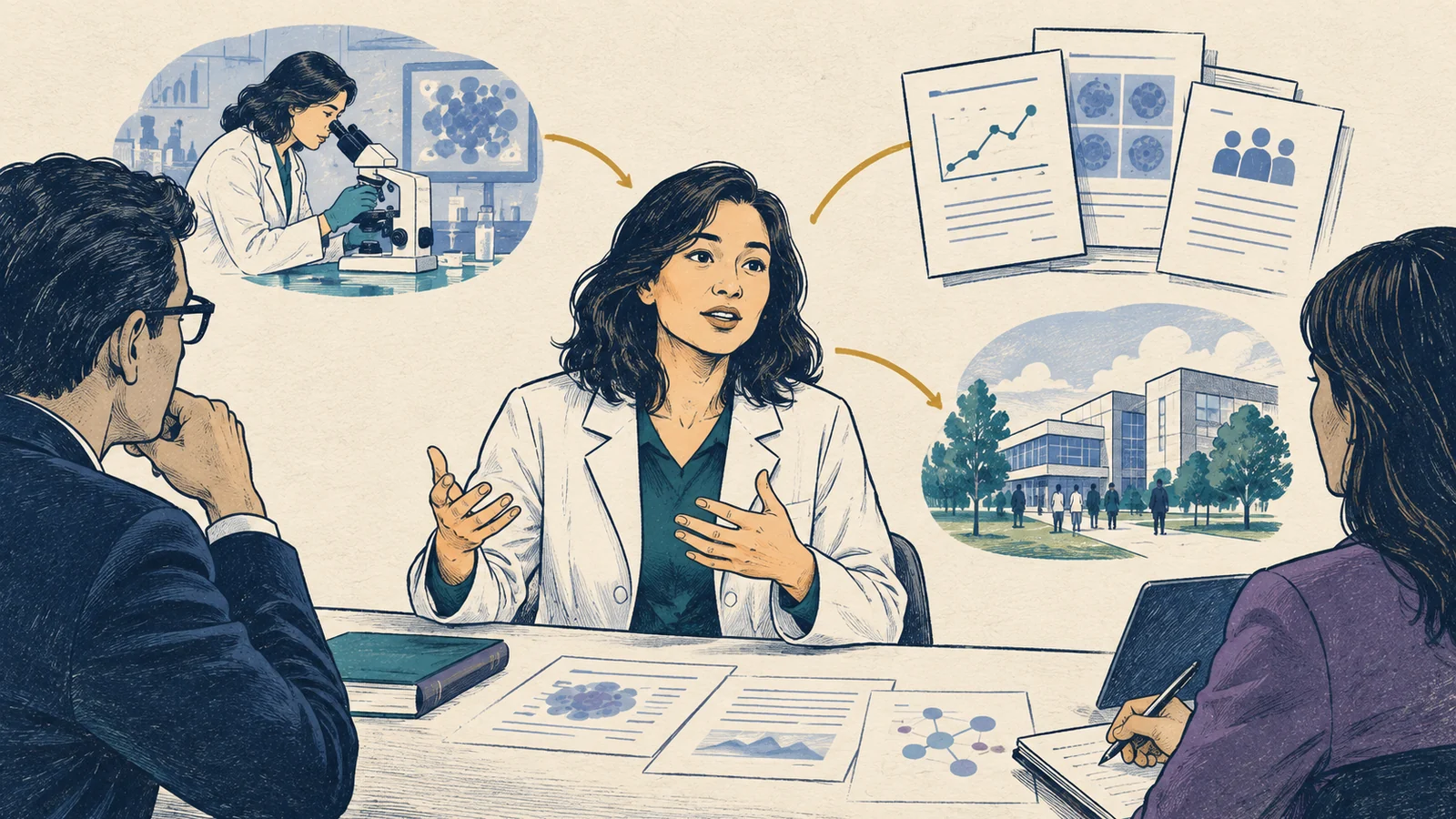 Editorial sketch illustrating Testimonial Evidence
