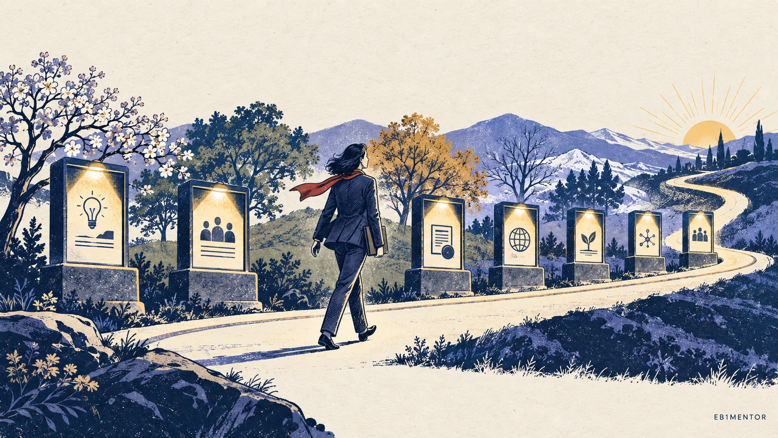 Editorial sketch illustrating Showing Sustained Acclaim Across Time Rather Than a Single Moment