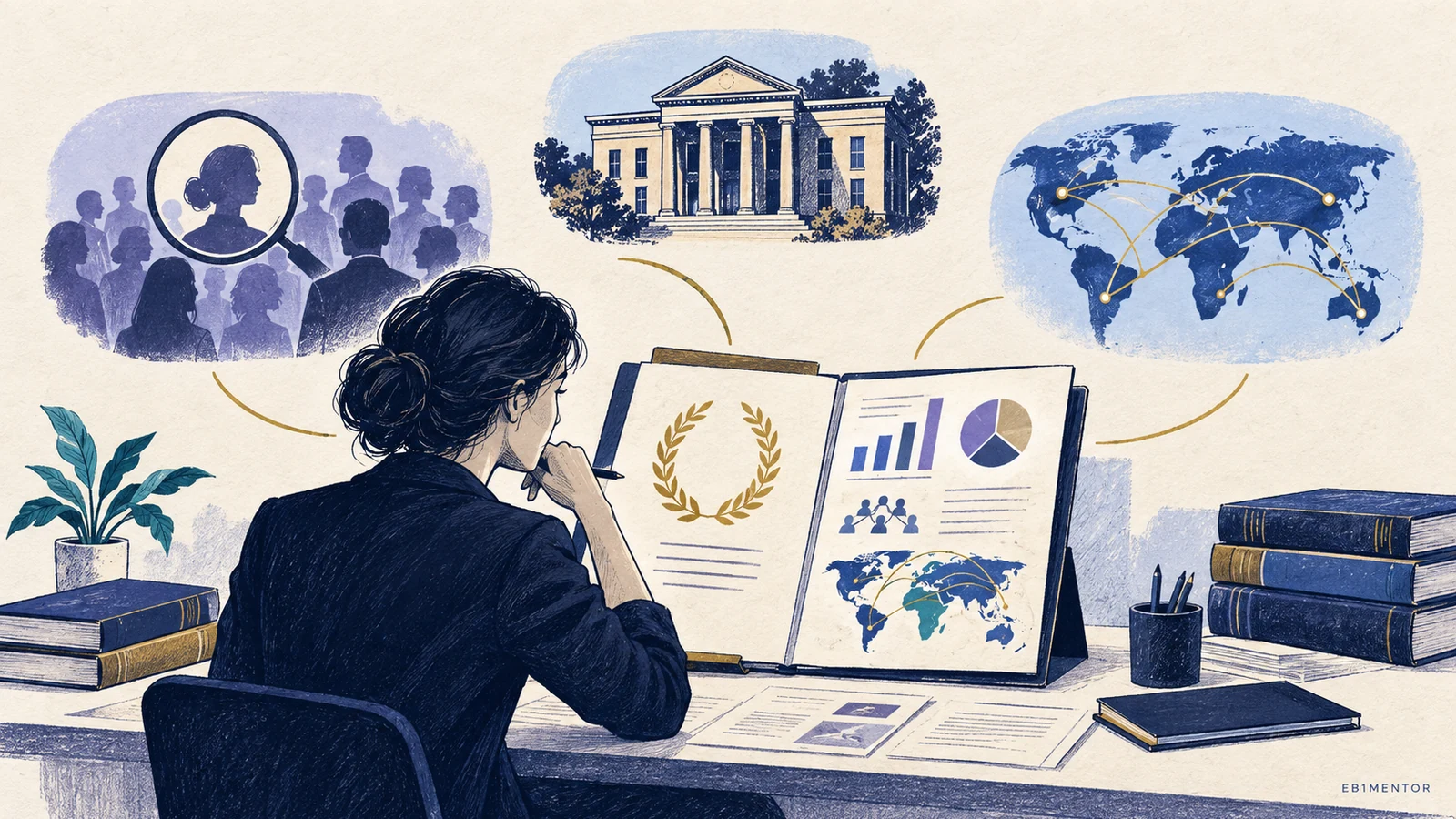 Editorial sketch illustrating Documenting an Award’s Prestige, Selectivity, and Scope