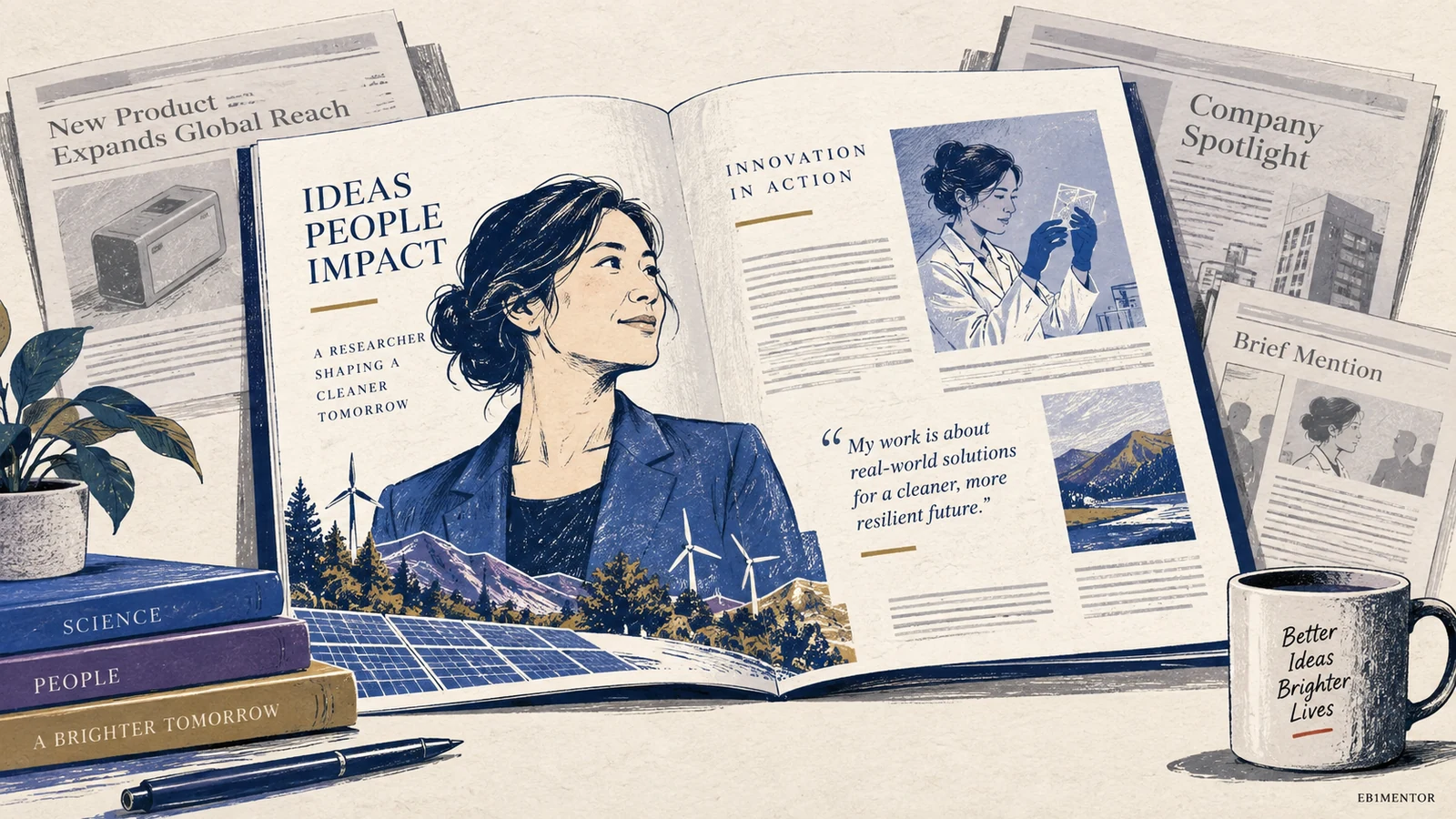 Editorial sketch illustrating Published Material About You and Your Work: The Required Focus
